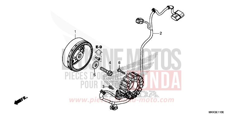 GENERATRICE de Africa Twin GRAND PRIX RED (R380B) 2018